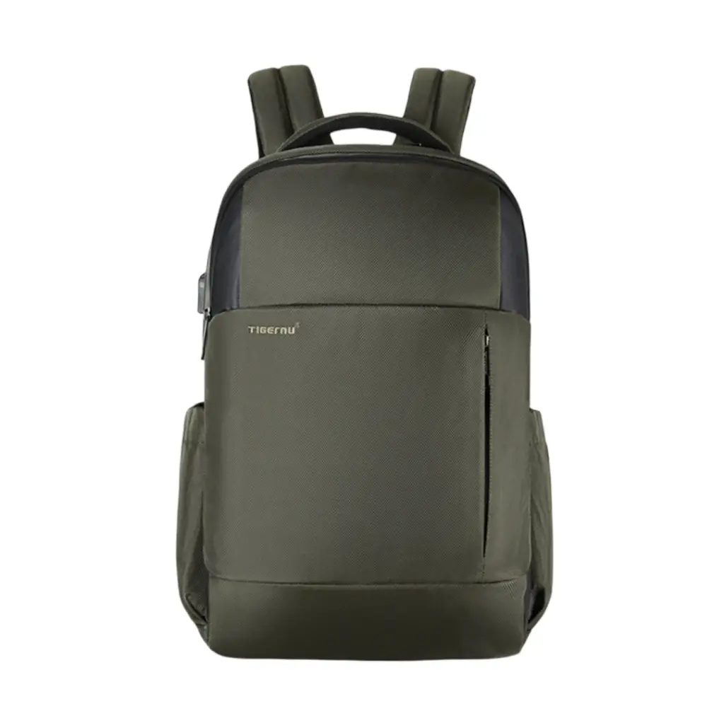 [T-B3906AG] Tigernu Aegis – Mochila Impermeable Antirasgaduras 1680D para Laptop (Army Green)