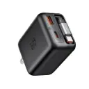 Cargador GaN Mcdodo 35W USB-C USB-A con Cable Retráctil