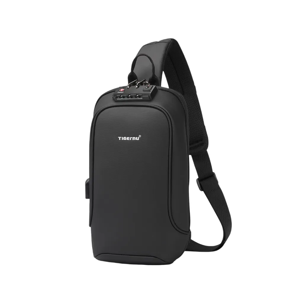 [T-S8102] Tigernu Cross Body Lock – Bolso Impermeable TPU con Compartimentos y Seguridad Antirrobo
